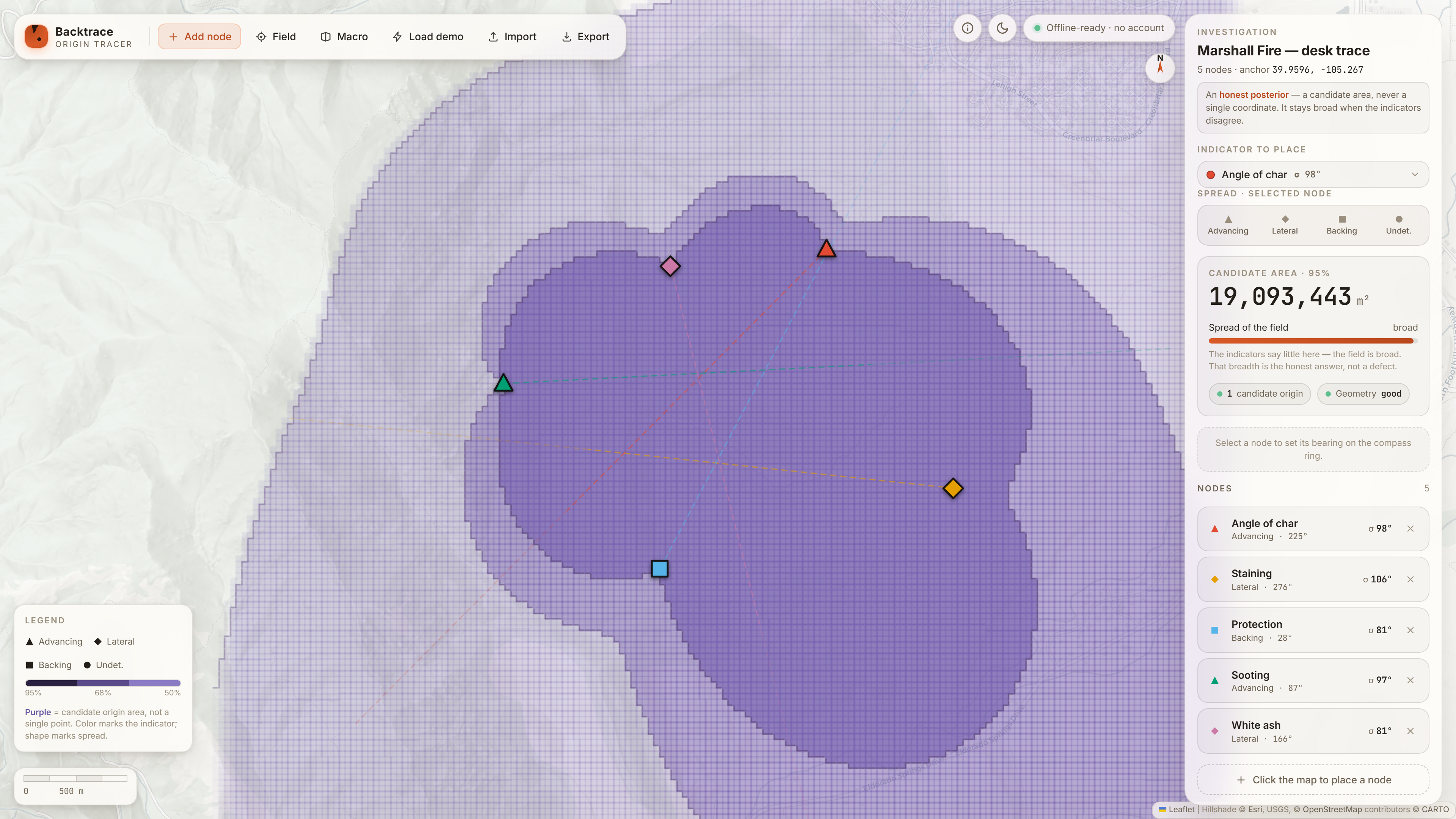 Backtrace screenshot